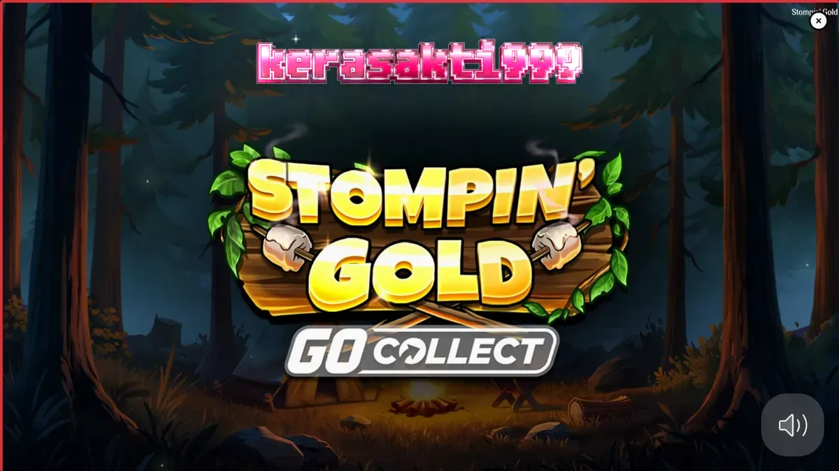 Tampilan visual slot Stompin’ Gold GO Collect dengan karakter yeti dan latar belakang hutan.
